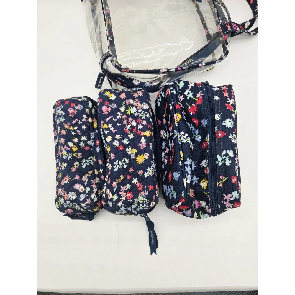 Vera‎ Bradley Scattered Wildflower Garden Floral Cosmetic Set Makeup Organizer